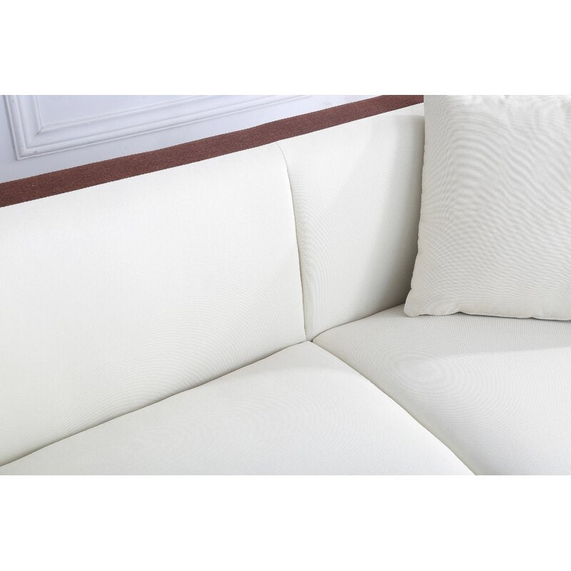 Designer Useful Modular Brown/cream White Sofa Set For Living Room - Furnishiaa -  -